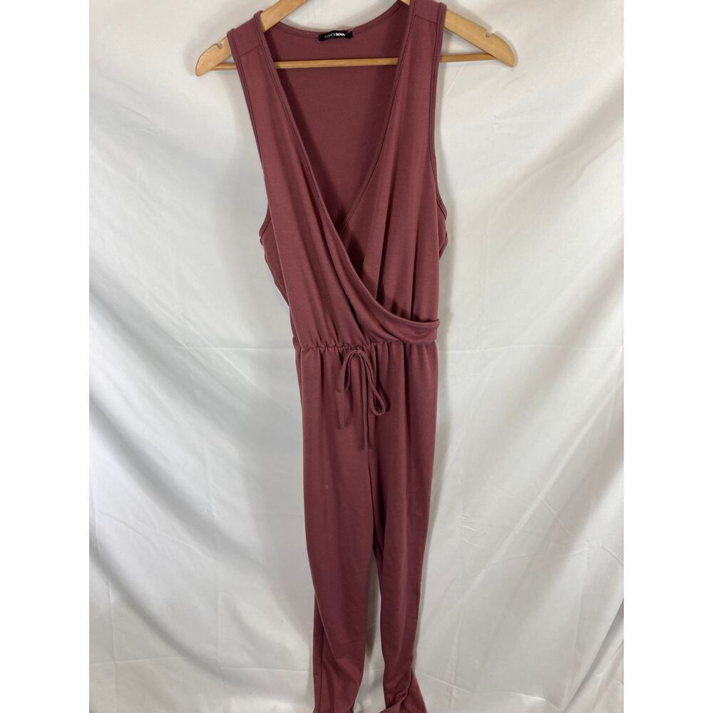 Fashion Nova Wrap Front Mauve Pink Jumpsuit size Medium